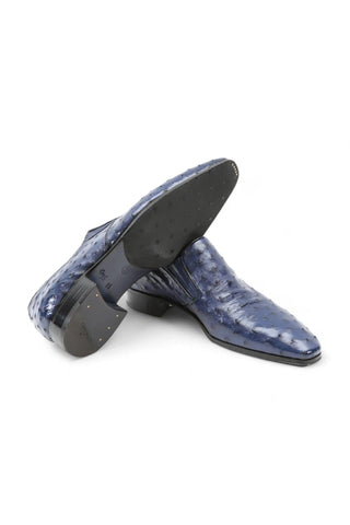 Artioli Libero Ostrich Slip-on Loafers (ART1040)-AmbrogioShoes