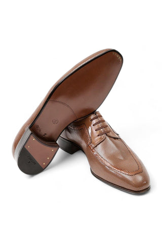 Artioli Livio Perforated Kangaroo Leather / Lizard Derby (ART1018)-AmbrogioShoes