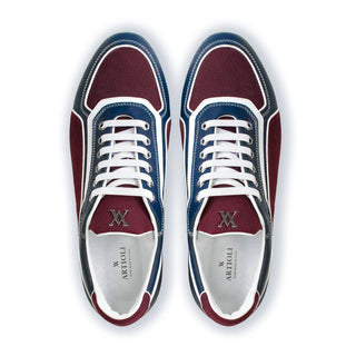 Artioli Marcell Men's Shoes Calf-Skin Leather & Deer-Skin Sneaker (ART1198)-AmbrogioShoes