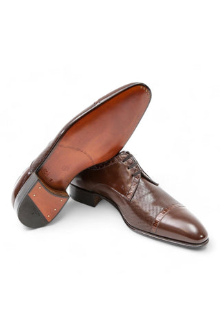 Artioli Mariano Perforated Kangaroo Leather / Alligator Derby (ART1021)-AmbrogioShoes