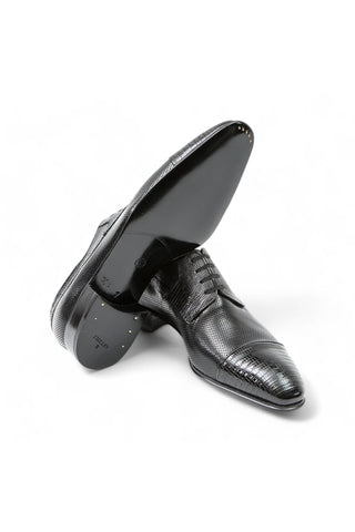 Artioli Matteo Perforated Kangaroo Leather / Lizard Derby (ART1023)-AmbrogioShoes