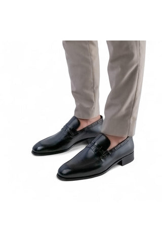 Artioli Narciso Exotic Crocodile Skin & Calf-Skin Leather Penny Loafer (ART1184)-AmbrogioShoes
