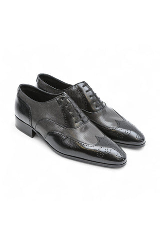 Artioli Nicola Perforated Kangaroo / Calf-Skin Leather Oxfords (ART1026)-AmbrogioShoes