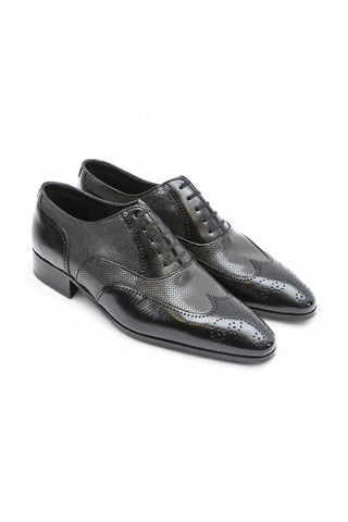 Artioli Nicola Perforated Kangaroo / Leather Oxfords (ART1026)