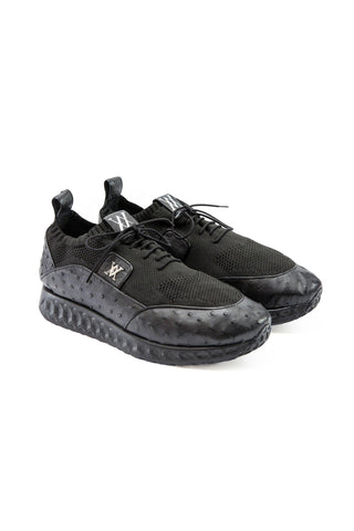 Artioli Olivier Men's Luxury Italian Shoes Fabric / Ostrich Sneaker (ART1135)