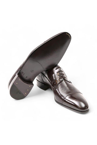 Artioli Orlando Perforated Kangaroo Derby-AmbrogioShoes