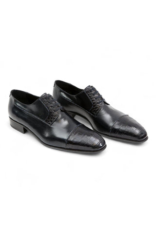 Artioli Oscar Alligator / Kangaroo Leather Derby (ART1028)-AmbrogioShoes