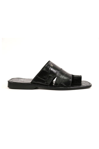 Artioli Pantelleria Alligator Embossed Leather Slip-On Sandal (ART1141)-AmbrogioShoes