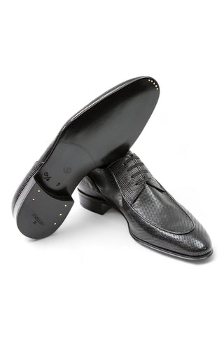 Artioli Piero Perforated Kangaroo Leather / Lizard Derby (ART1029)-AmbrogioShoes