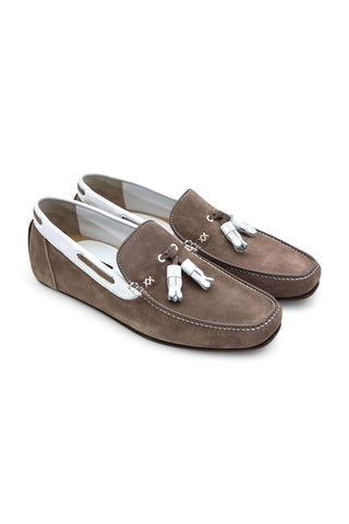 Artioli Positano Suede / Deer-Skin Tassels Driver (ART1110)-AmbrogioShoes
