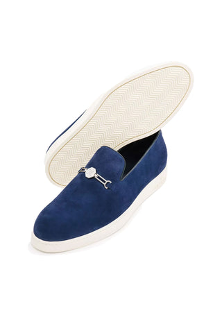 Artioli Rimini Suede Horse-Bit Loafer-AmbrogioShoes