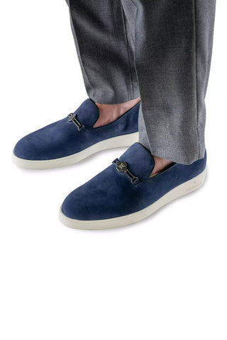 Artioli Rimini Suede Horse-Bit Loafer-AmbrogioShoes