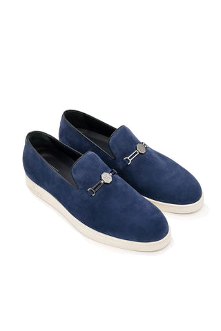 Artioli Rimini Suede Horse-Bit Loafer-AmbrogioShoes