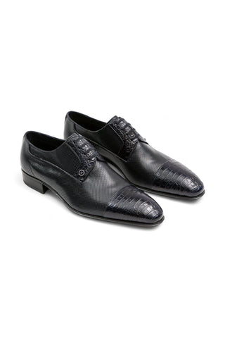 Artioli Ruggero Alligator / Kangaroo Leather Derby (ART1030)-AmbrogioShoes