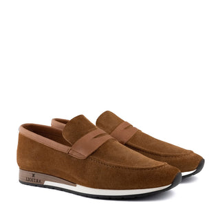 Artioli Salina Men's Shoes Suede & Calf-Skin Leather Penny Loafer (ART1191)-AmbrogioShoes