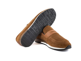 Artioli Salina Suede & Calf-Skin Leather Penny Loafer (ART1191)-AmbrogioShoes