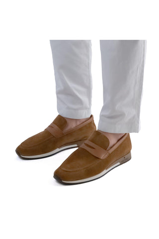 Artioli Salina Suede & Leather Penny Loafer (ART1191)-AmbrogioShoes
