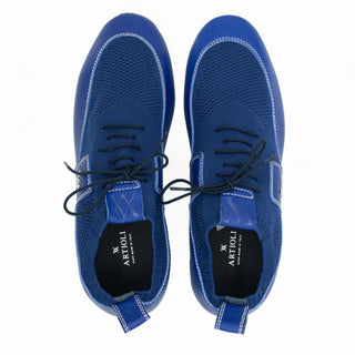 Artioli Shaquille Men's Shoes Fabric / Calf-Skin Leather Sneaker (ART1127)-AmbrogioShoes