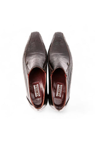 Artioli Siro Buffered Ostrich Classic Slip-on Loafers (ART1066)-AmbrogioShoes