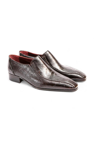 Artioli Siro Buffered Ostrich Classic Slip-on Loafers (ART1066)-AmbrogioShoes