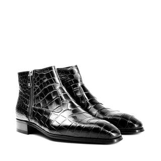 Artioli Tarquinio Alligator Zip-Up Boot-AmbrogioShoes