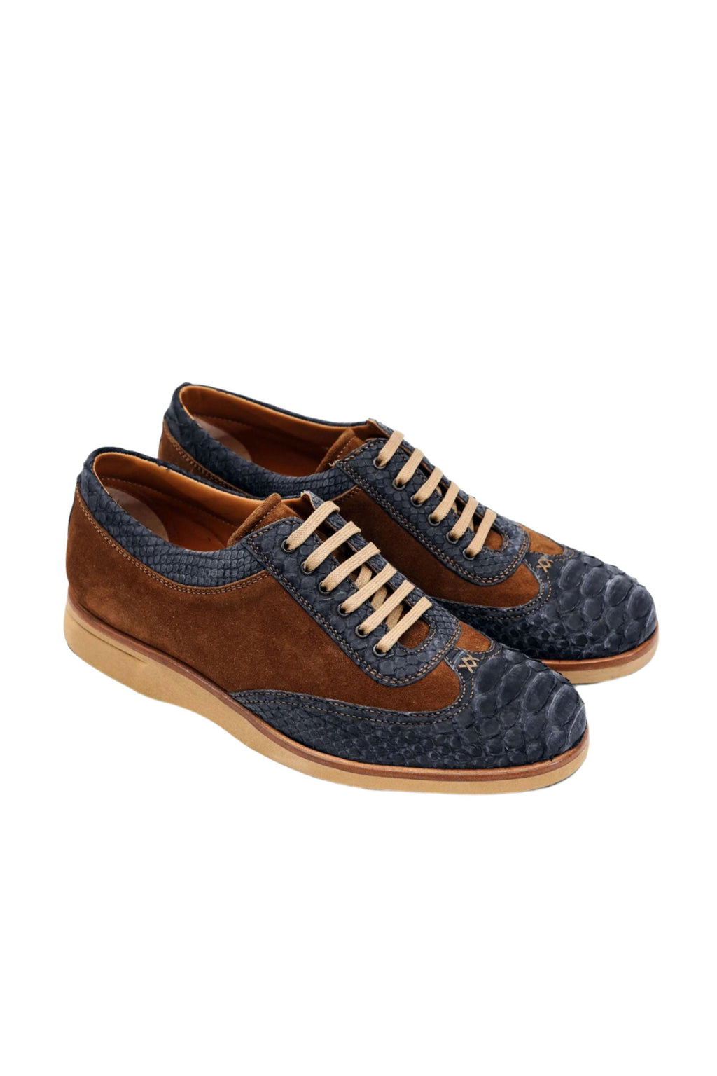 Artioli Tropea Nubuck Python / Suede Sneaker (ART1172) – AmbrogioShoes