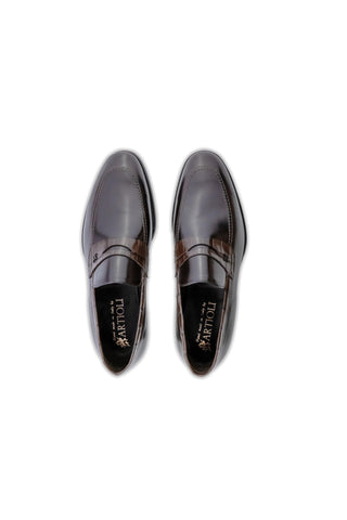 Artioli Ulisse Exotic Crocodile Skin & Calf-Skin Leather Penny Loafer (ART1183)-AmbrogioShoes