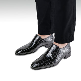 Artioli Vinicio Men's Shoes Exotic Alligator Skin Loafer (ART1205)-AmbrogioShoes