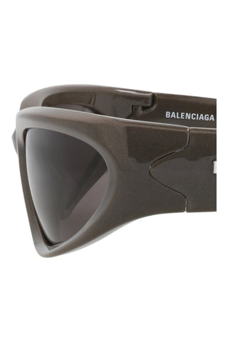 Balenciaga   Metallic Warm Grey Sunglasses