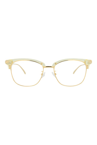 Bottega Veneta  Transparent Beige/Gold Eyeglasses