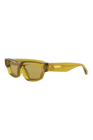 Bottega Veneta  Transparent Mustard Sunglasses