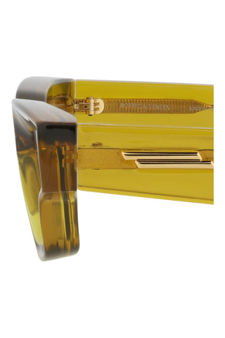 Bottega Veneta  Transparent Mustard Sunglasses
