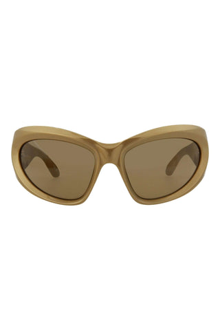 Balenciaga BB0228S Metallic Antique Gold Sunglasses-AmbrogioShoes