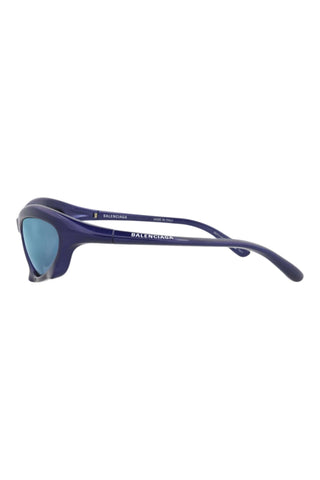 Balenciaga BB0229S Metallic Blue Sunglasses-AmbrogioShoes