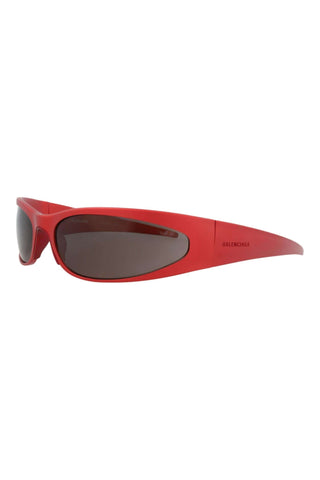 Balenciaga BB0290S SATIN METALLIC RED Sunglasses-AmbrogioShoes