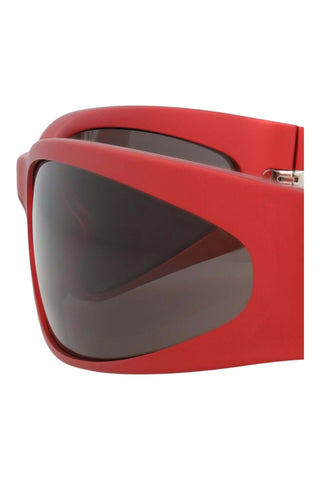 Balenciaga BB0290S SATIN METALLIC RED Sunglasses-AmbrogioShoes