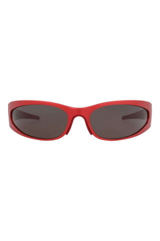 Balenciaga BB0290S SATIN METALLIC RED Sunglasses-AmbrogioShoes