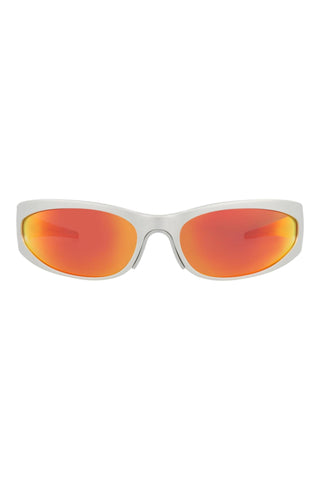 Balenciaga BB0290S Satin Anodized Silver Aluminum Sunglasses-AmbrogioShoes