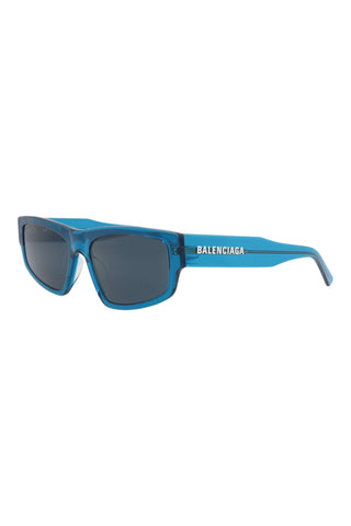 Balenciaga BB0305S Transparent Blue Sunglasses-AmbrogioShoes