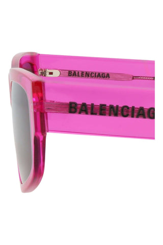Balenciaga BB0305S Transparent Fuchsia Sunglasses-AmbrogioShoes