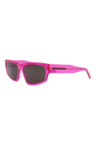 Balenciaga BB0305S Transparent Fuchsia Sunglasses-AmbrogioShoes