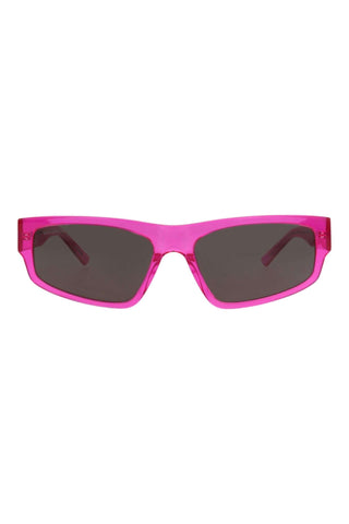 Balenciaga BB0305S Transparent Fuchsia Sunglasses-AmbrogioShoes