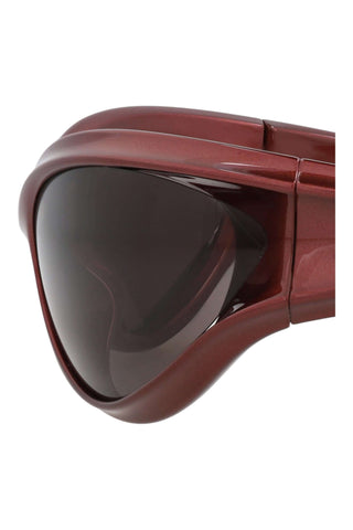 Balenciaga BB0317S METALLIC BURGUNDY Sunglasses-AmbrogioShoes