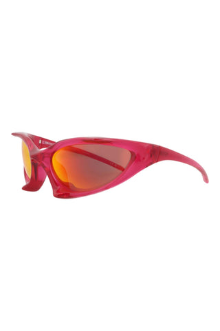 Balenciaga BB0352S METALLIC TRANSPARENT BRIGHT CHERRY RED Sunglasses-AmbrogioShoes