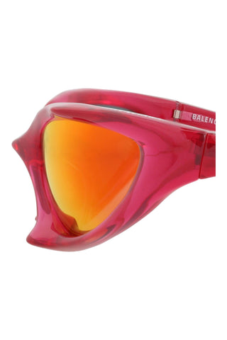Balenciaga BB0352S METALLIC TRANSPARENT BRIGHT CHERRY RED Sunglasses-AmbrogioShoes