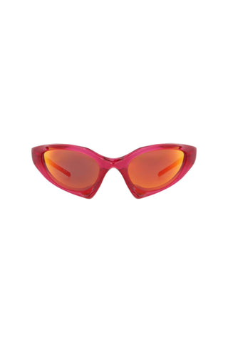 Balenciaga BB0352S METALLIC TRANSPARENT BRIGHT CHERRY RED Sunglasses-AmbrogioShoes