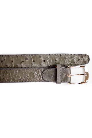 Belvedere 2001 Men's Exotic Ostrich Skin Belt (BVB2735)-AmbrogioShoes