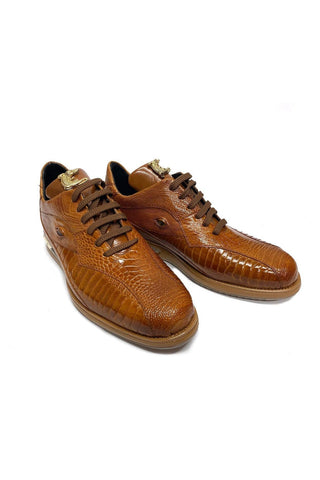 Belvedere 33624 Lupo Honey Genuine Ostrich Eyes Casual Sneakers (BVS3034)-AmbrogioShoes
