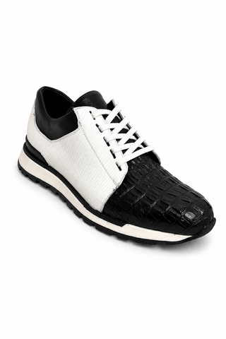 Belvedere 33631 Titan Crocodile / Lizard / Leather Sneakers (BV3145)-AmbrogioShoes