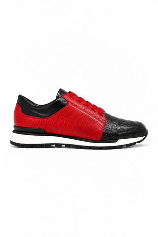 Belvedere 33631 Titan Crocodile / Lizard / Leather Sneakers (BV3145)-AmbrogioShoes